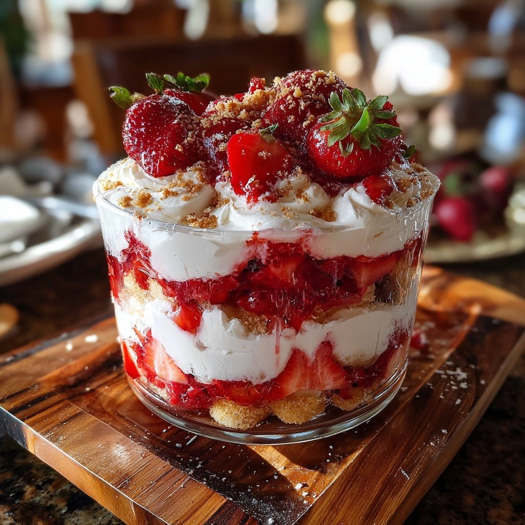 Strawberry Shortcake Cream Trifle