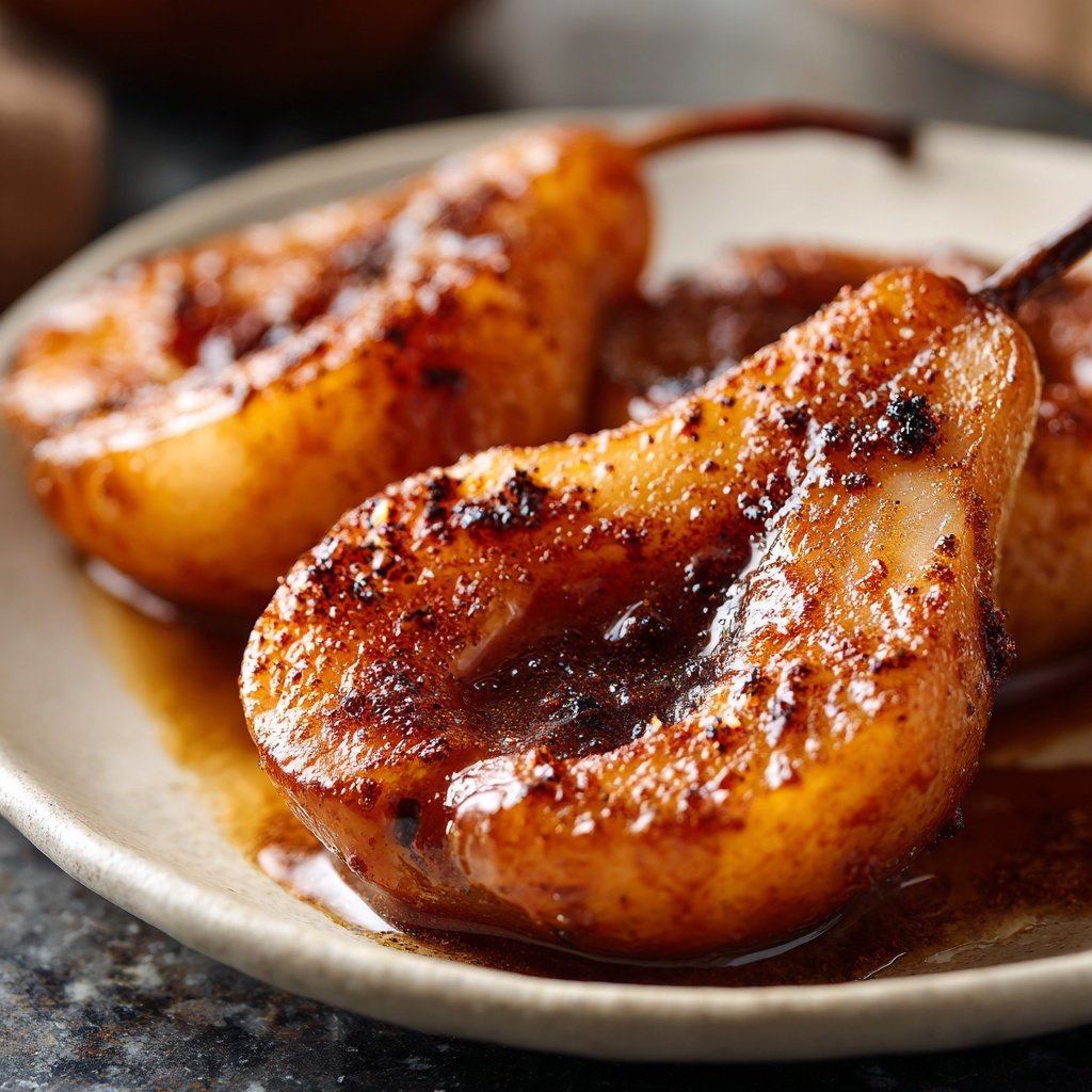 Honey Cinnamon Roasted Pears