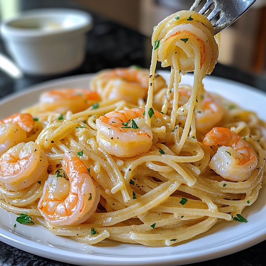 15-Minute Garlic Shrimp Pasta
