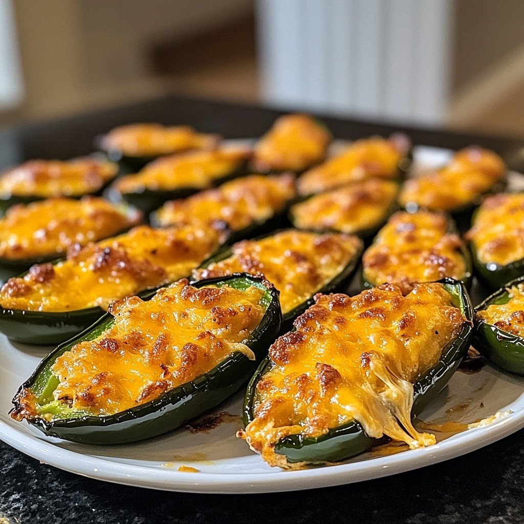 Jalapeno Poppers with Cheddar and Garlic