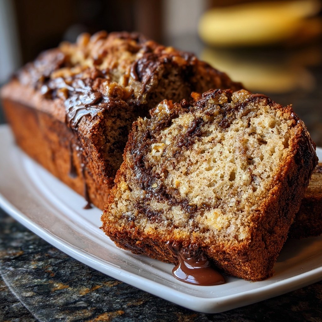 Banana Bread with Nutella Swirl Recipe