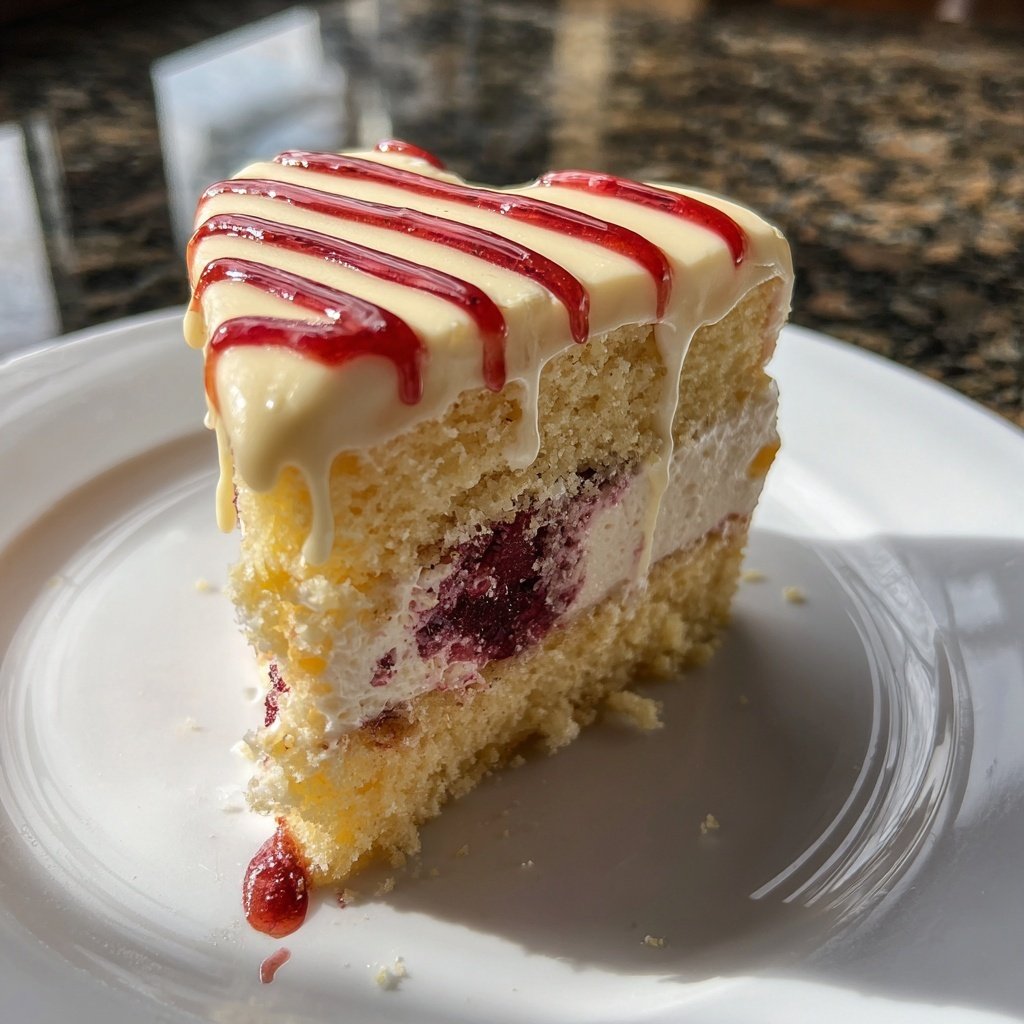Mini Heart Cake with White Chocolate