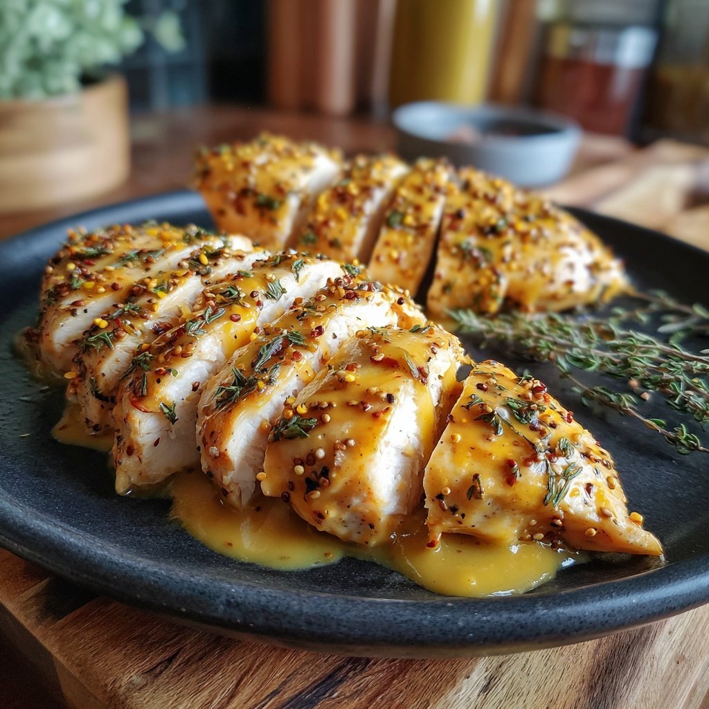 Healthy Chicken With Honey Mustard Sauce