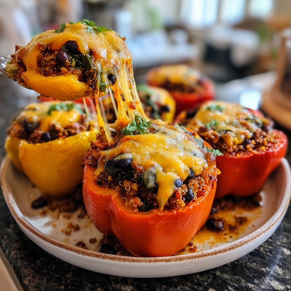 Baked Veggie Stuffed Peppers