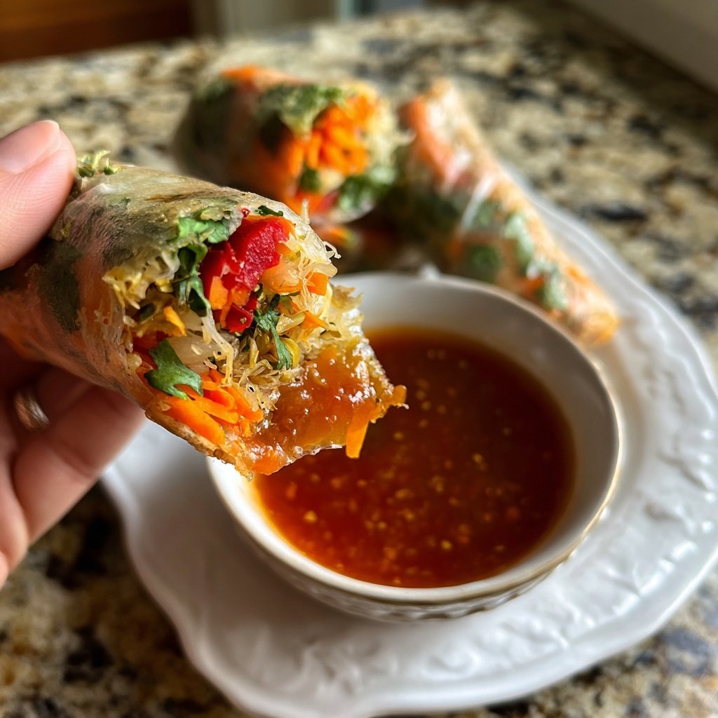 Super Bowl Veggie Spring Rolls