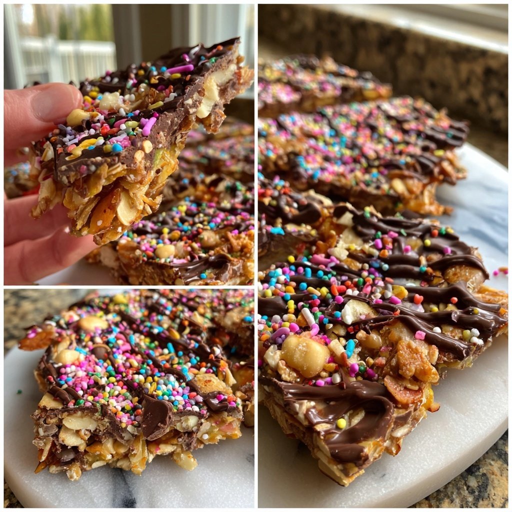 Valentines Snacks Chocolate Granola Bark