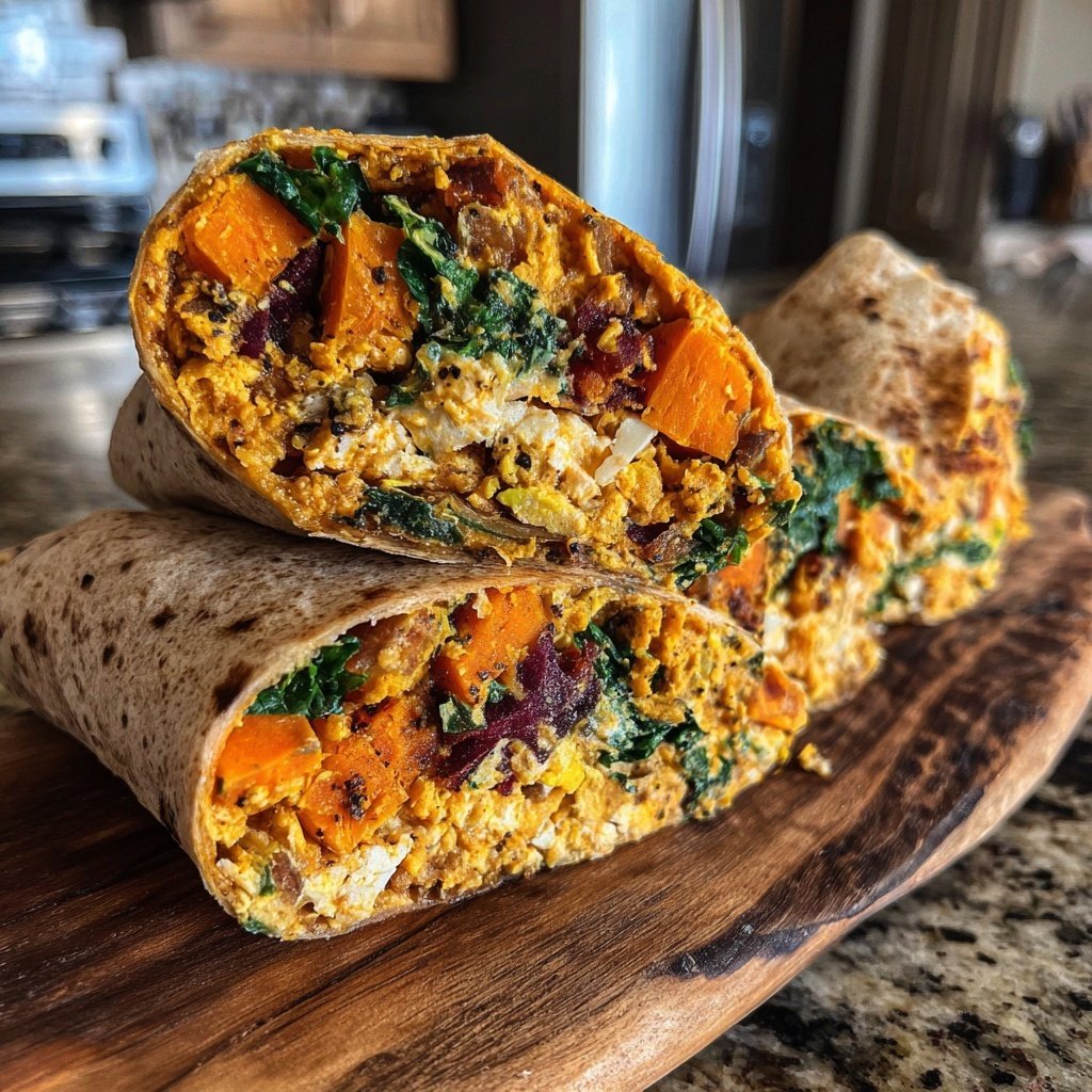 Roasted Sweet Potato Veggie Wrap