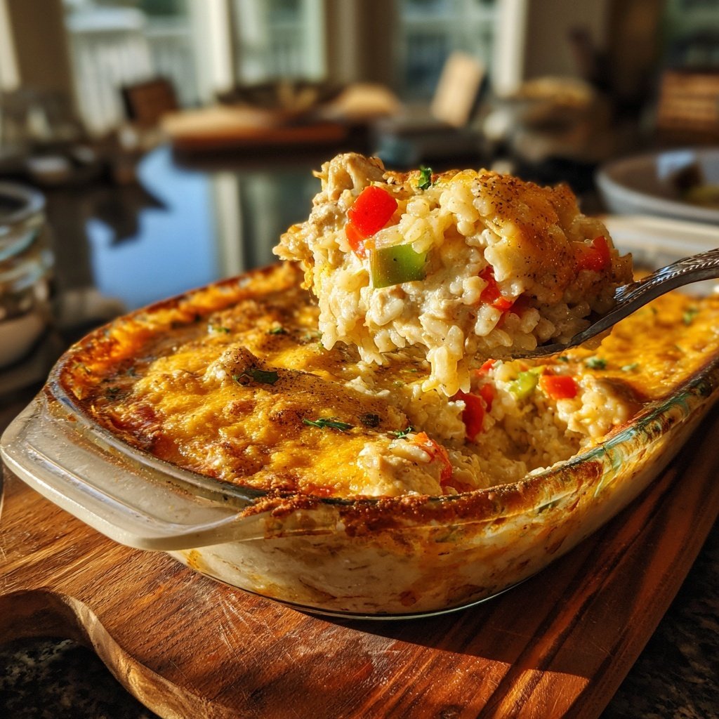 Rotisserie Chicken And Rice Casserole