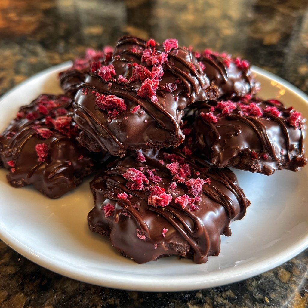 Valentines Treats Chocolate Raspberry Clusters