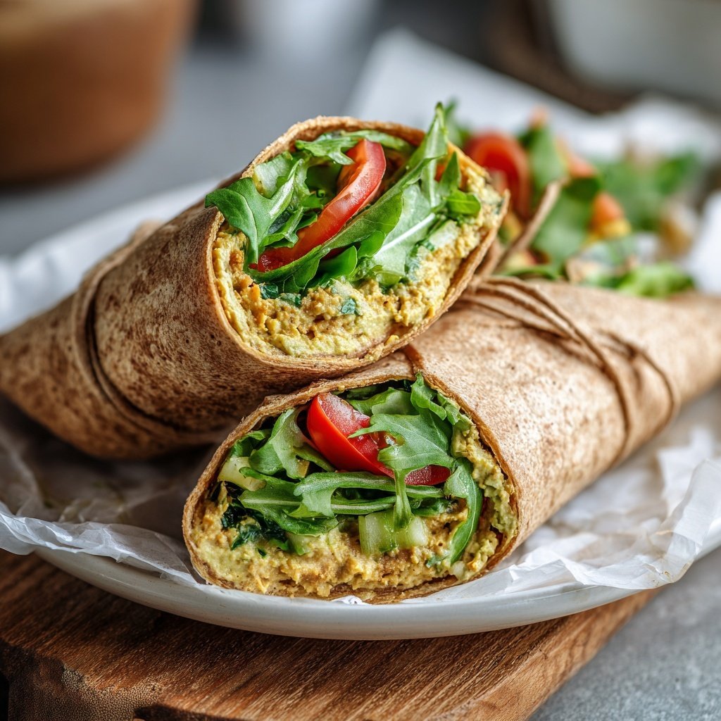 Healthy Lunch Chickpea Wraps