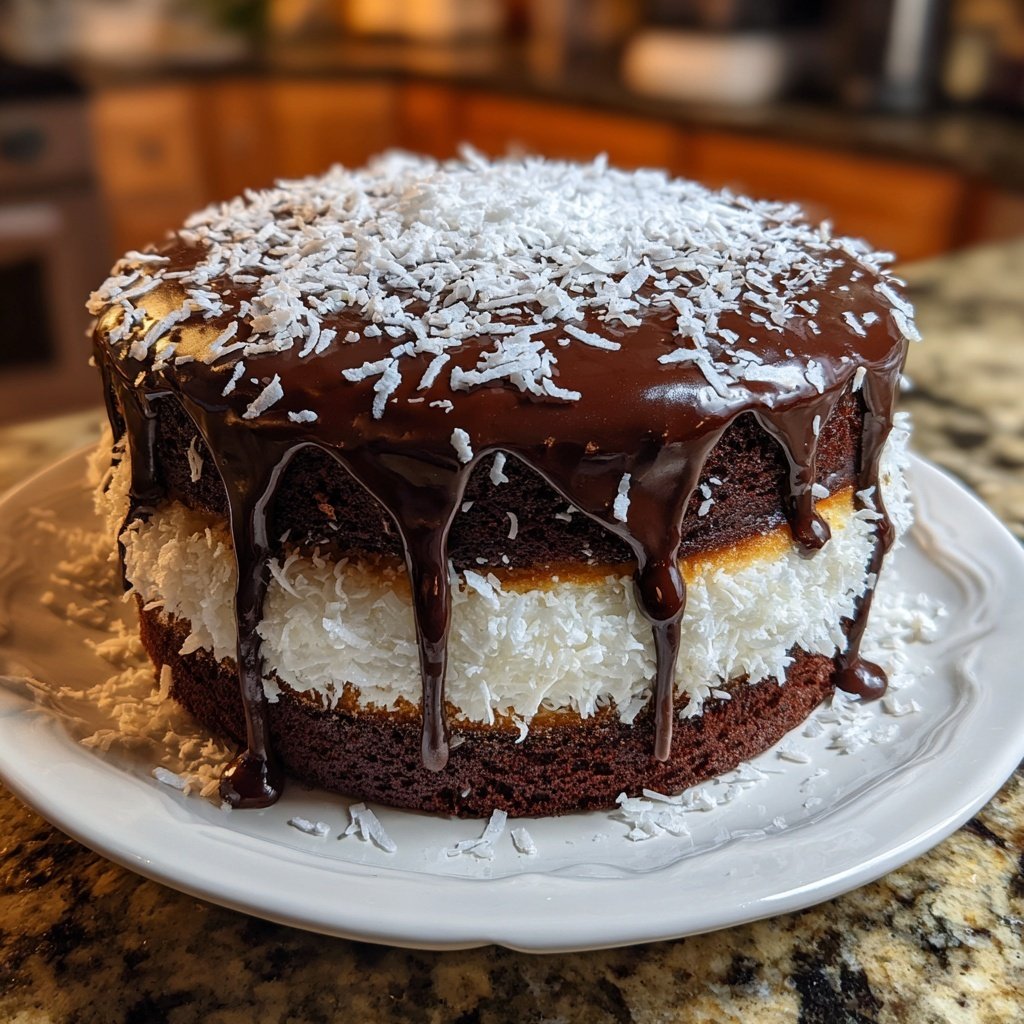 Chocolate Coconut Celebration Cake