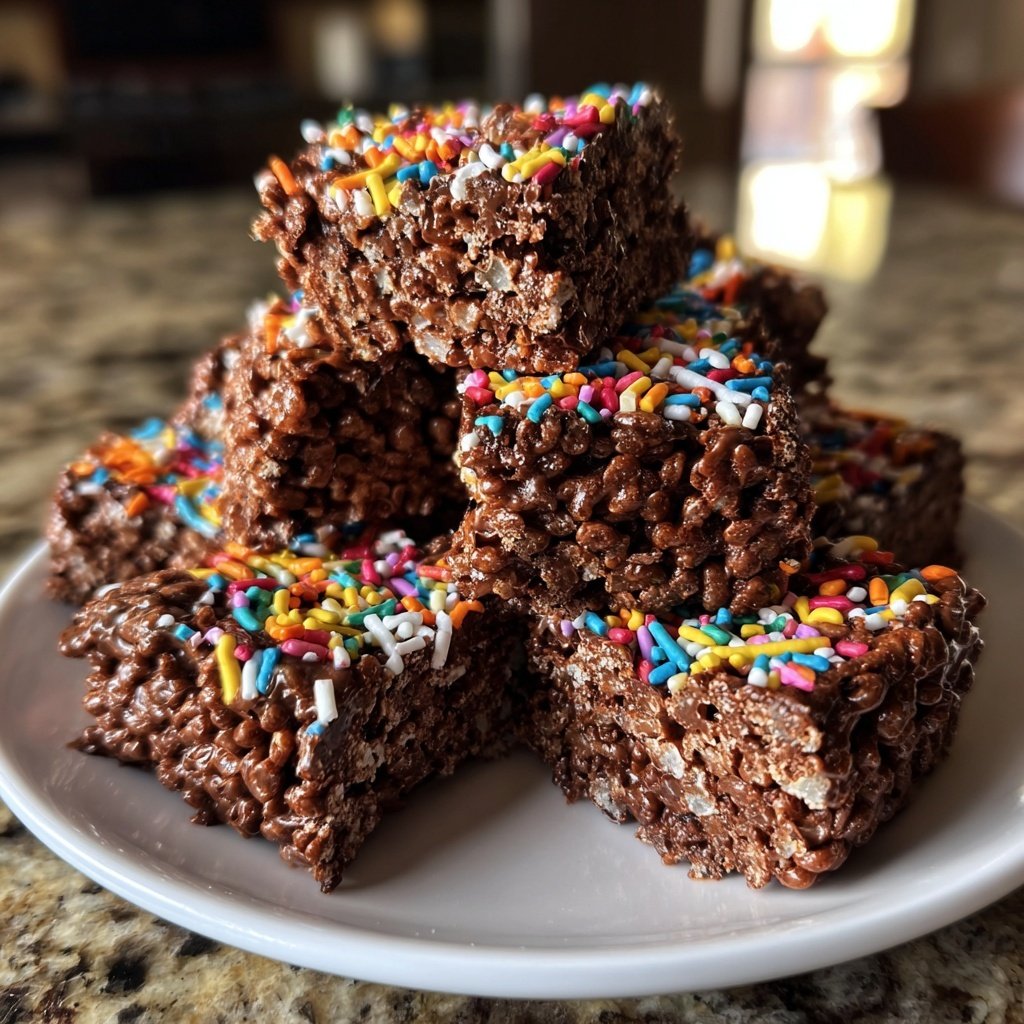 Super Bowl Dessert Chocolate Rice Krispie Treats