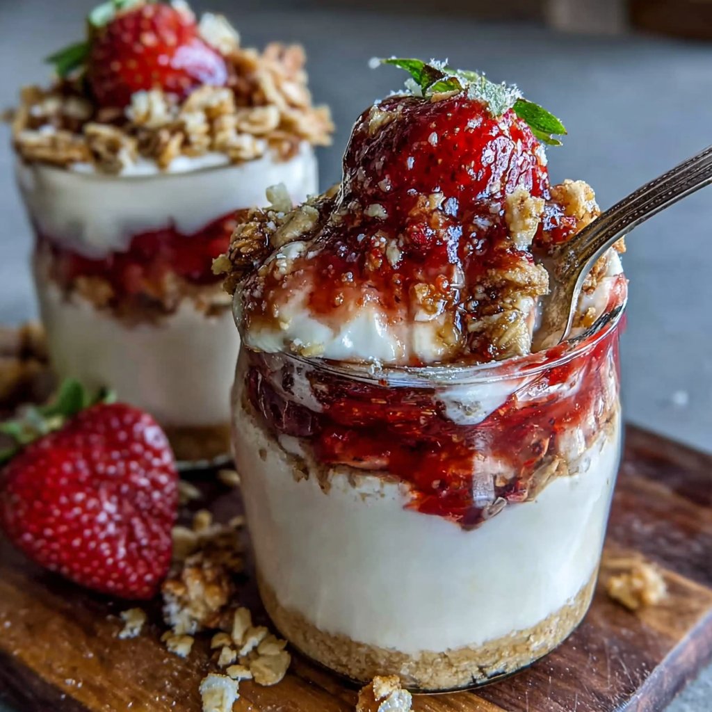 Strawberry Cheesecake Overnight Oats Healthy