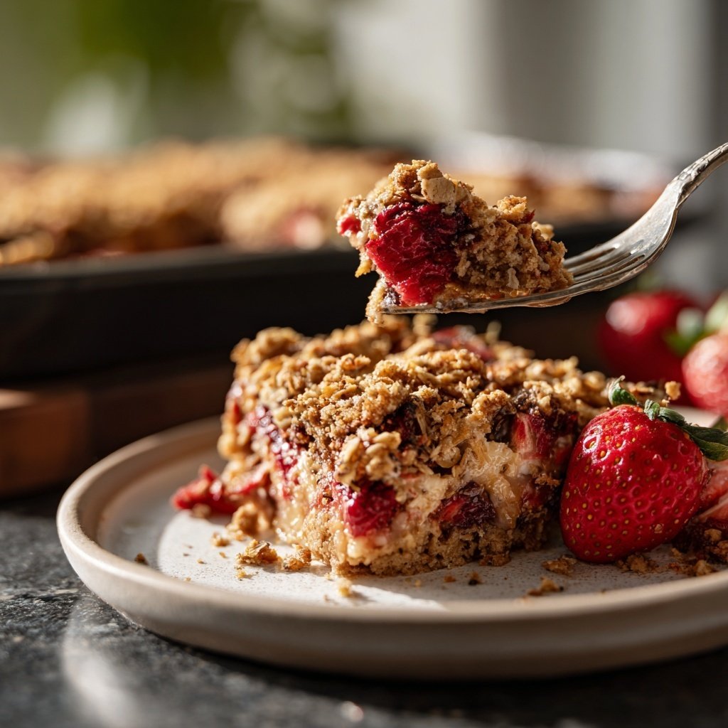 Strawberry Oat Breakfast Bake
