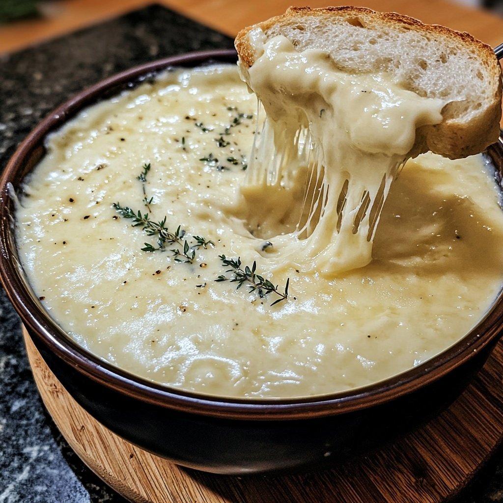 Fondue with White Wine and Thyme